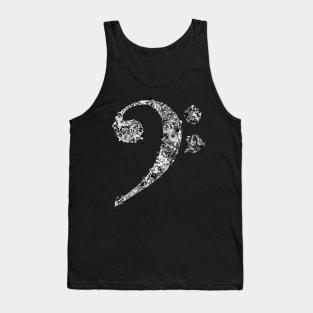 F clef,Bass clef,Love Music,musical notes. Tank Top